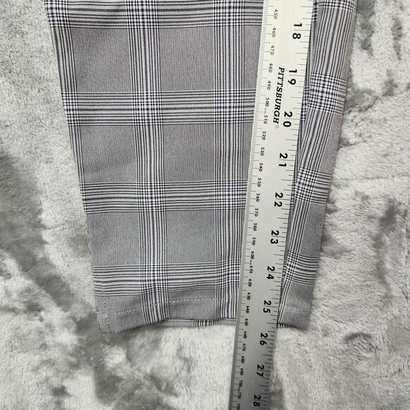Essue Pants Womens M Black White Plaid Pull On Tapered Ankle Drawstring Preppy - Picture 10 of 12